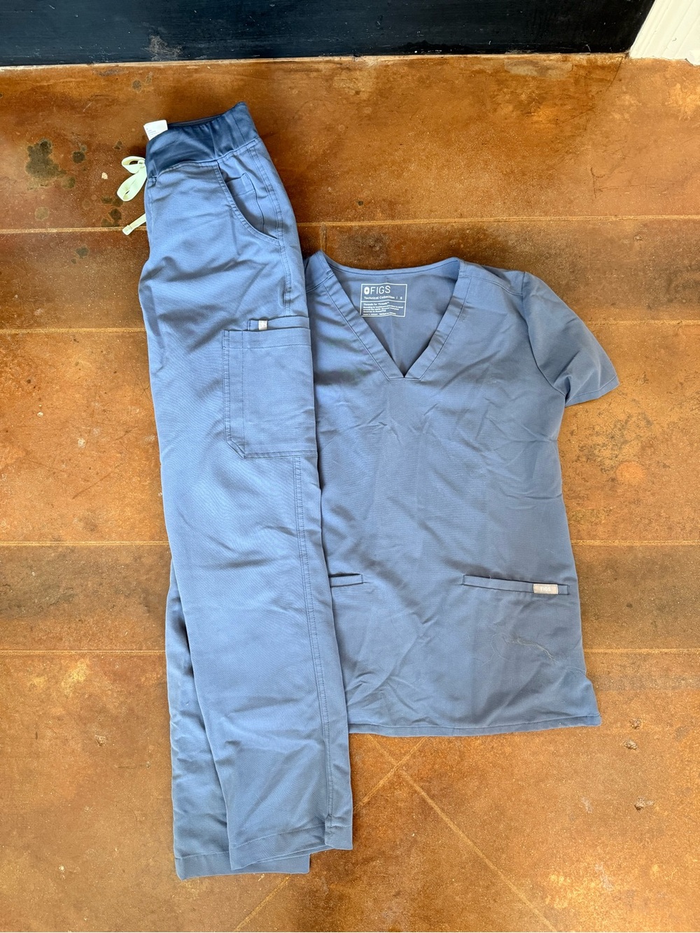 Figs Women's Scrub Set in Slate Blue